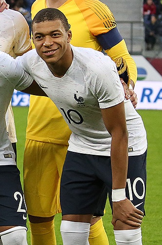Kylian Mbappé in het shirt van het Franse nationale elftal