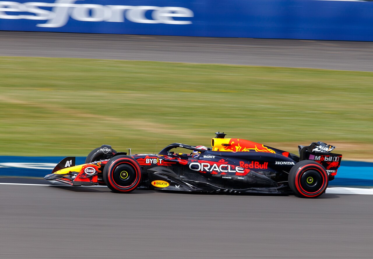 Max Verstappen tijdens de Grand Prix van Groot-Brittannie 2024