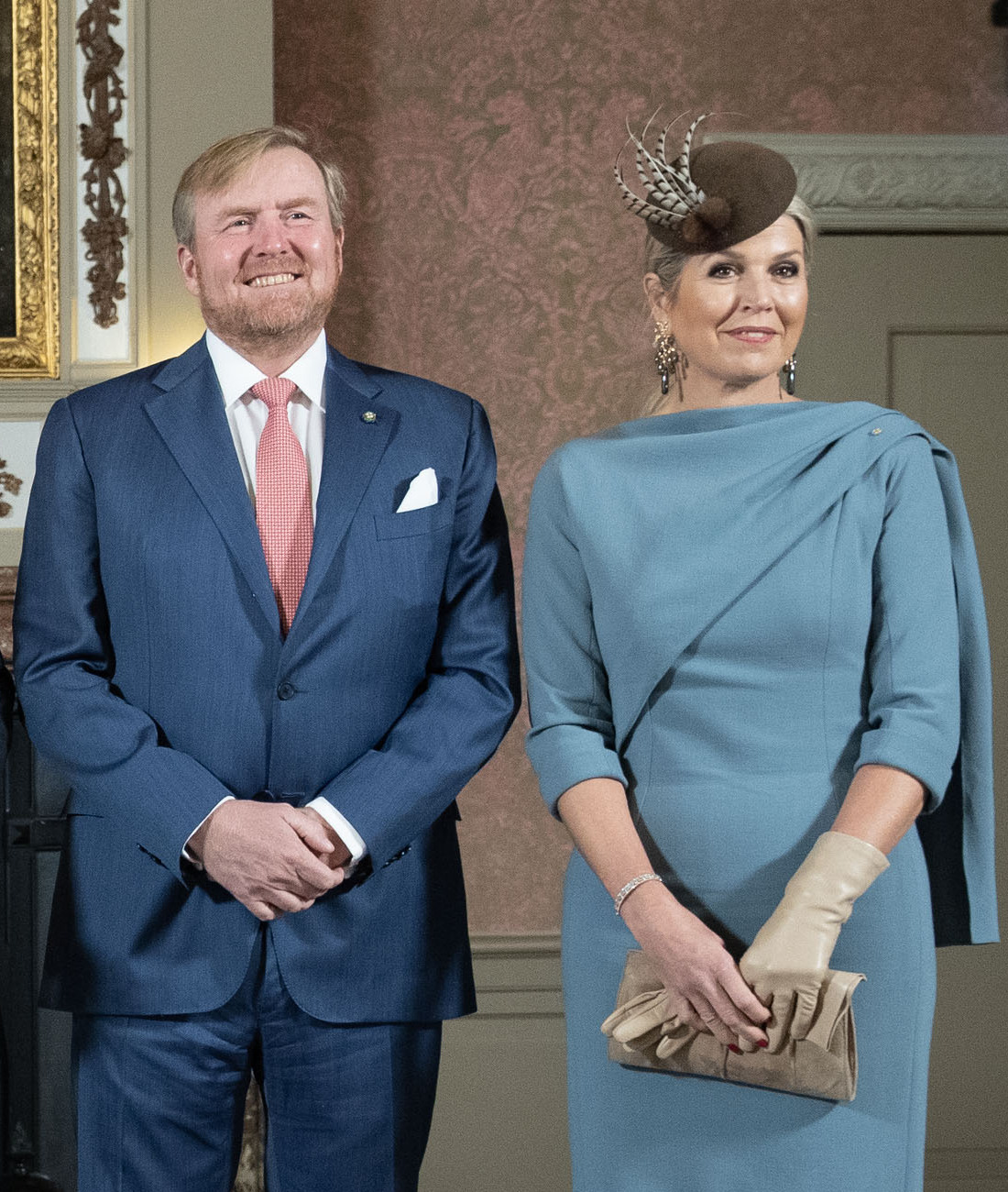 Koning Willem-Alexander en koningin Máxima naast elkaar tijdens een staatsbezoek